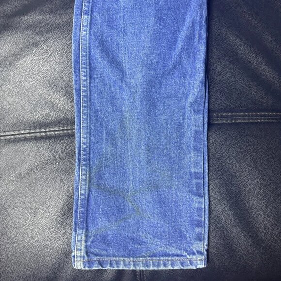 Wrangler Men's Straight Leg Jeans Blue Denim Faded Flat Front 5-Pocket 38x33 - Picture 12 of 16